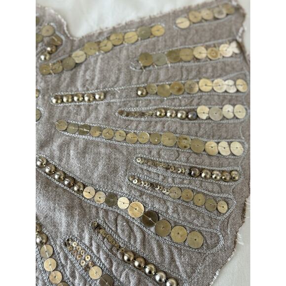 Pottery Barn Seashell Sequence Beaded Pillow Cover 20x20 Nautical Beach Seashore - Picture 6 of 11